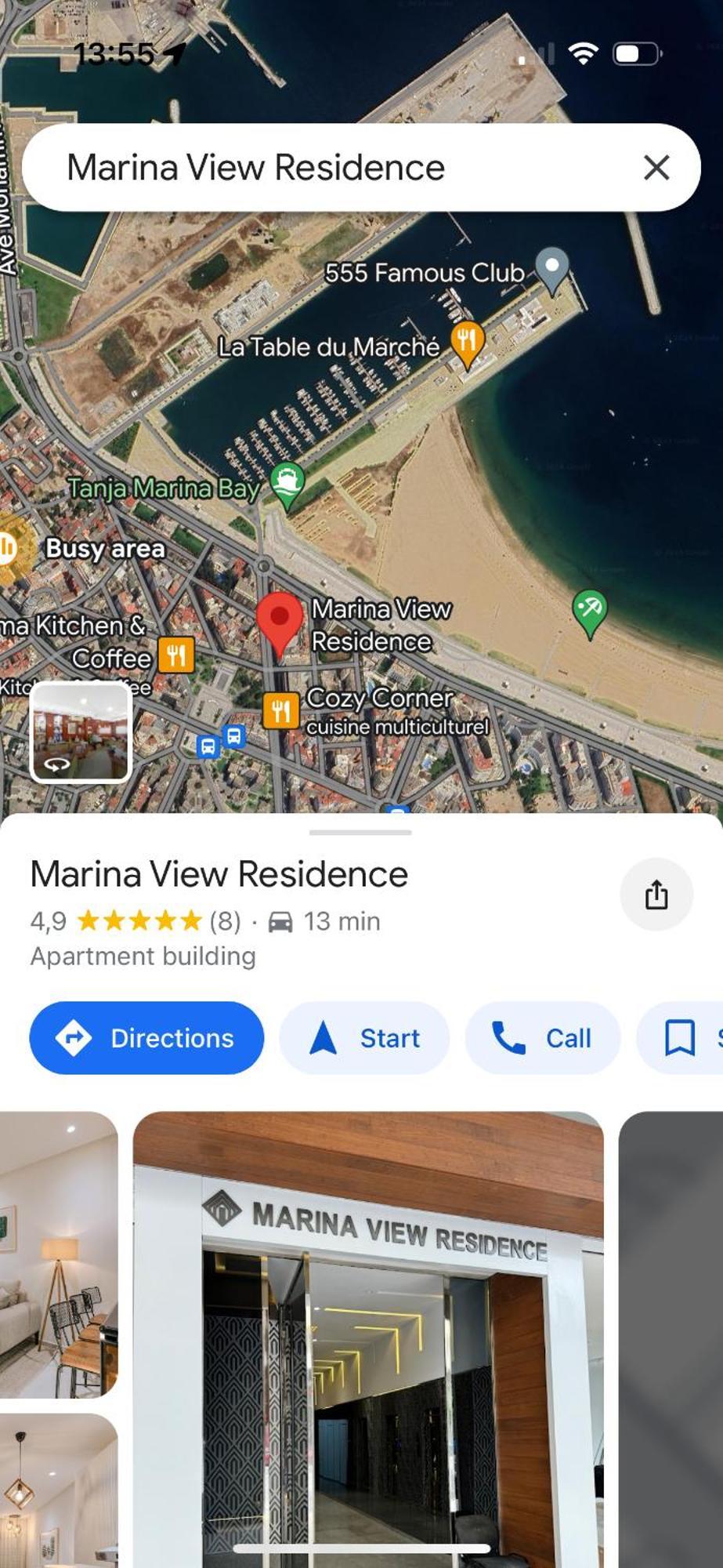 Marina View Residence Luxurious Studio Retreat With Stunning Ocean Views 1 Double Bedroom, 1 Convertible Couch Tanger Zewnętrze zdjęcie