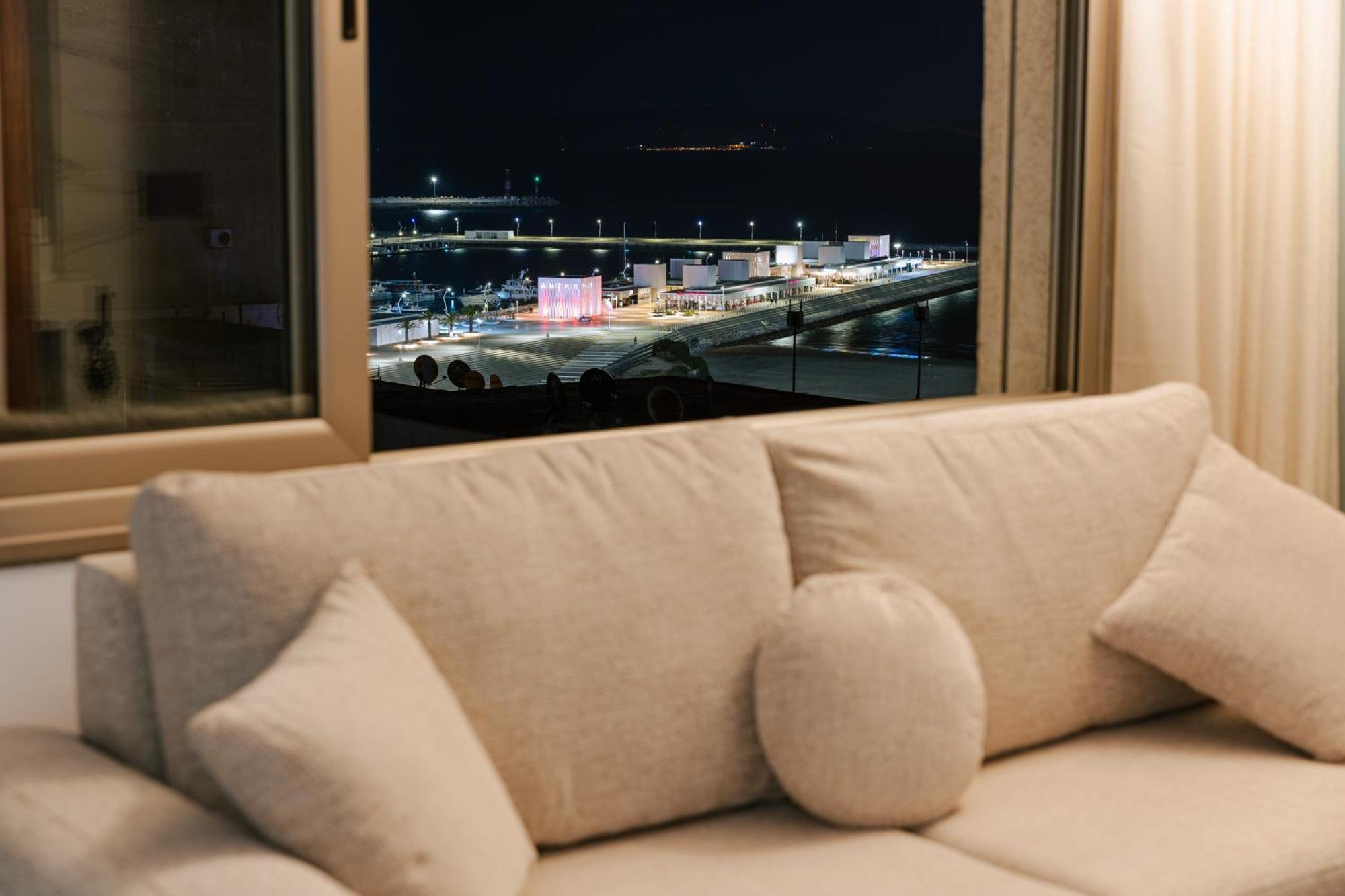 Marina View Residence Luxurious Studio Retreat With Stunning Ocean Views 1 Double Bedroom, 1 Convertible Couch Tanger Zewnętrze zdjęcie