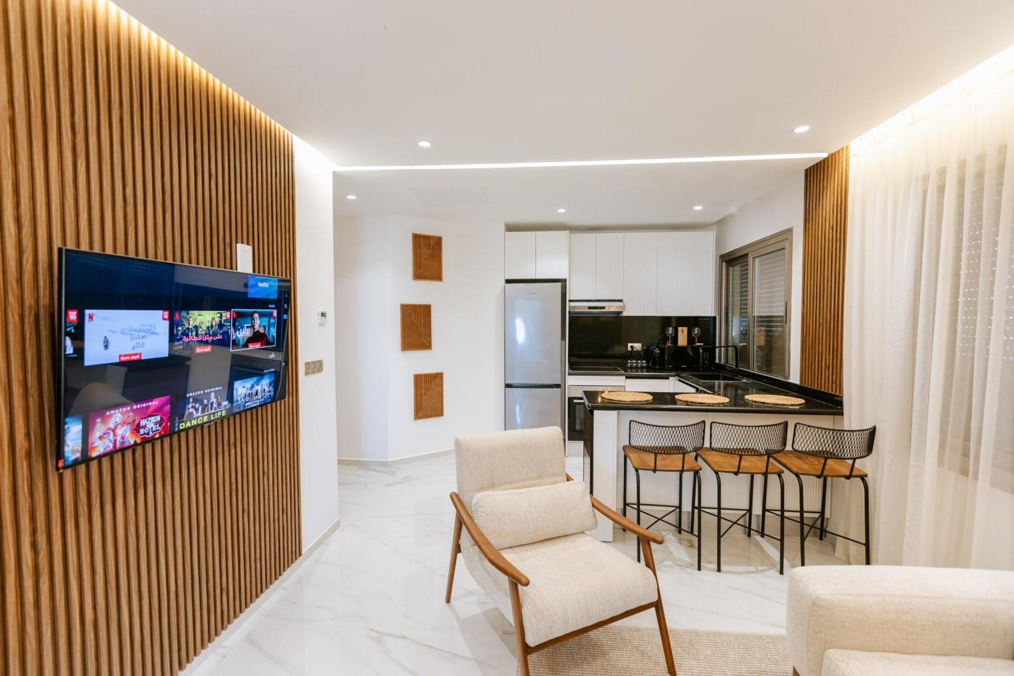 Marina View Residence Luxurious Studio Retreat With Stunning Ocean Views 1 Double Bedroom, 1 Convertible Couch Tanger Zewnętrze zdjęcie